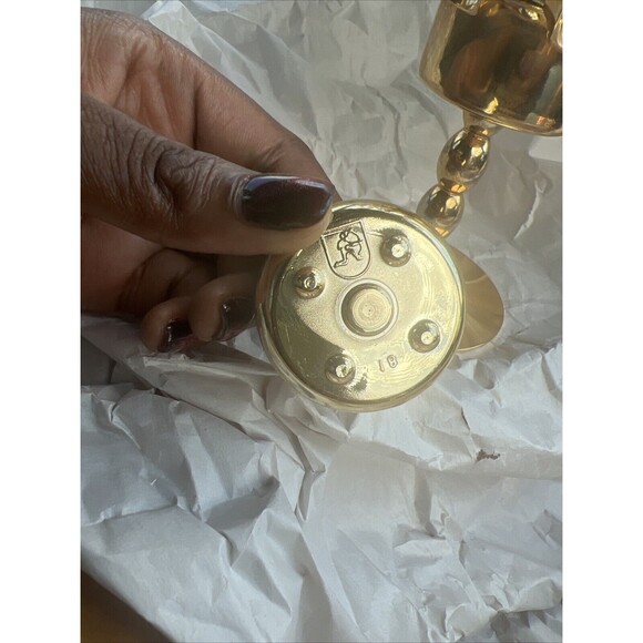 Weinfurtner Gold Plated Crystal Chandelier Candle Holder Brass Crystal Germany - Picture 5 of 9